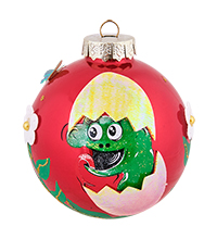 НФШ-1708/1 Ел.украшение Шар «Змея» красный 85 мм