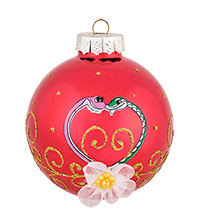 НФШ-1710/1 Ел.украшение Шар «Парочка змей» 85 мм