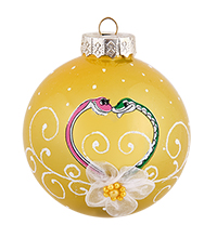 НФШ-1710/2 Ел.украшение Шар «Парочка змей» 85 мм