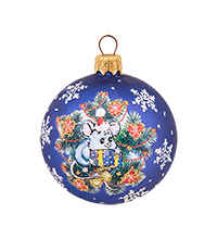 НФШ-1727/6 Ел.украшение Шар «Мышка» 65 мм