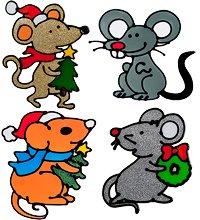 XM-242 Комплект наклеек для окна «Мышонок» 4 шт.