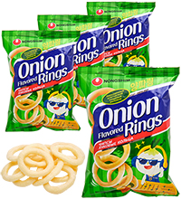 ER-121 Чипсы «Нонгшим» луковые кольца 4шт х 40г, Корея
