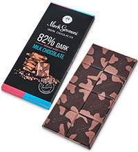 SN-16/2 Плитка из 82% горького и молочного шоколада 90гр (Mark Sevouni)