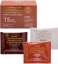 FLK-16/5 Ассорти кофе с коллагеном, ежовиком и маслом МСТ (15 шт по 5 гр)