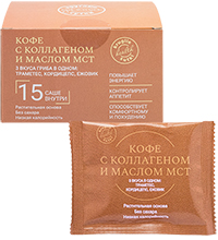 FLK-16/6 Кофе с коллагеном, ежовиком и маслом МСТ (15 шт по 5 гр)