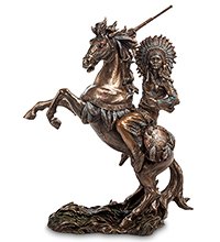 WS-444 Статуэтка «Индеец на коне»
