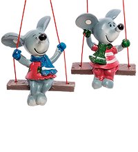 MC-120 Фигурка «Мышата на качелях» комплект из 2