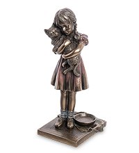 WS-988 Статуэтка «Девочка с котенком»