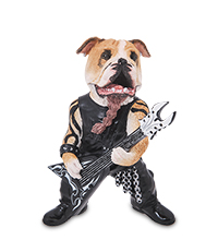 WS-1347 Статуэтка «Бульдог гитарист»