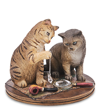 WS-1353 Статуэтка «Пара котов - Purrlock Holmes» (Лиза Паркер)