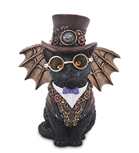 WS-1358 Статуэтка в стиле Стимпанк «Кот-изобретатель»