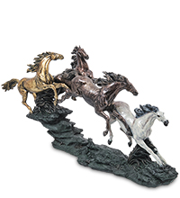 WS-1466 Статуэтка «Бегущие лошади»